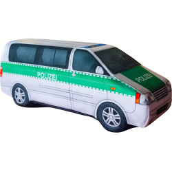 KisFa - deutsche Polizei Kleinbus Streifenwagen grĂĽn weiss 40 cm lang 3D-PlĂĽschkissen KisFa - deutsche Polizei Kleinbus Streifenwagen grĂĽn weiss 40 cm lang 3D-PlĂĽschkissen